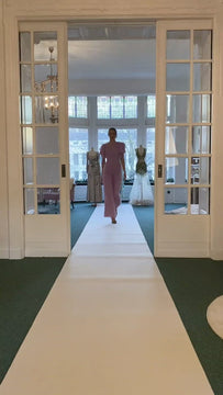 Fashion Rotterdam House of Afangaro Couture Dress Handmade Fuzzy Jumpsuit Pink